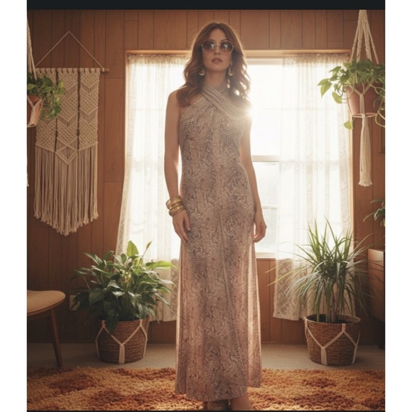 Lane Bryant Dresses & Skirts - LANE‎ BRYANT Vintage Snake Print Maxi Dress